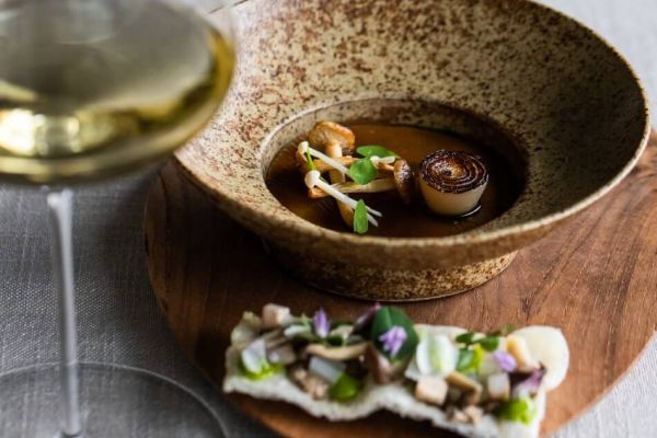 Mushroom Parfait Jellied Consomme Lions Mane Truffle Toast 1